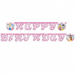 Гирлянда-буквы Happy Birthday – Принцессы Гламур, 220 см (Procos, 1505-1073)