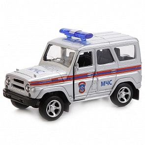 Машинка металлическая инерционная - Уаз Hunter МЧС, открываются двери (Технопарк, X600-H09019-R)
