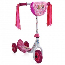 Трехколесный самокат – Красотка, колеса 6"/5", ручка с лентами (1TOY, Т53991) - миниатюра