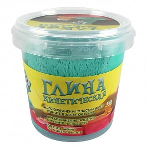 Кинетическая глина, бирюзовая, банка 200 гр. (1toy, Т11361а)