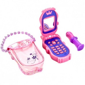Набор для девочек, сотовый телефон, чехол, помада (B1570735)