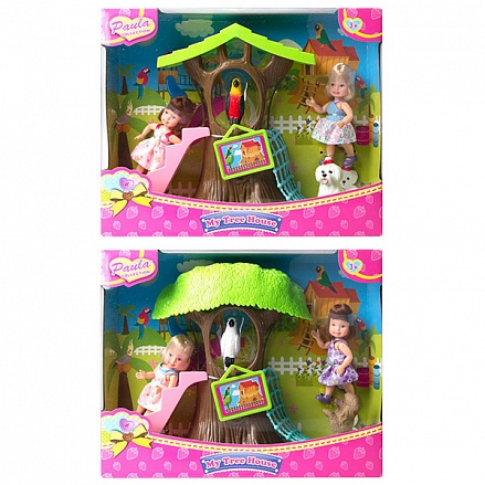 Игровой набор - Домик в лесу, с куколками и аксессуарами, 2 вида 