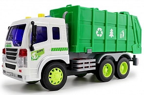 Мусоровоз инерционный 1:16 – световые и звуковые эффекты. Закрытый (ABtoys, WY320C) (ассортимент)