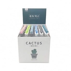 Ручка гелевая - Кактусы в горшочках, чернила синие (Kids Choice, PN06764)