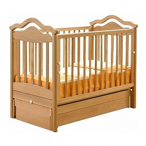 Кровать детская Гандылян К-2005-1м Анжелика маятник универсальный, натуральный (Gandylyan, GAN-К 2005-1м_натуральный)