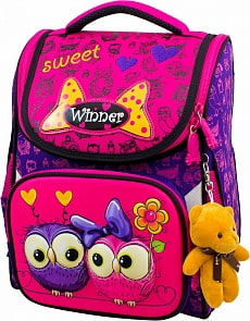 Ранец Winner 2029 с мягкой игрушкой мишка (Winner, 2029)