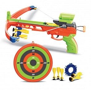 Арбалет со снарядами на присосках, мишенью и держателем для стрел, в коробке (ABtoys, S-00062)