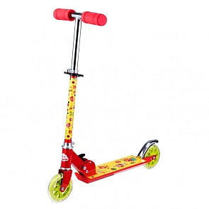 Самокат двухколесный Три кота со светом складной 50% алюминий черно-зеленый (Три кота, ST-ALU-CATS)