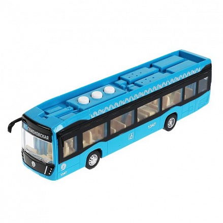 Модель Электробус КамАЗ-6282 свет-звук 19,5 см 3 кнопки синий пластиковый 