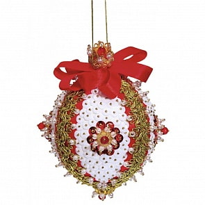 Набор для творчества - Шар новогодний из пайеток Огненный закат (Волшебная мастерская, ШП-12)