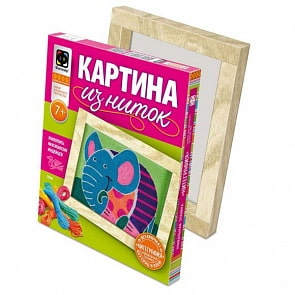 Набор для детского творчества - Картина из ниток - Слон (Фантазёр, 409003ФН)