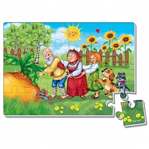 Мягкие пазлы – Сказки Репка, А4, 24 элемента (Vladi Toys, VT1102-21)