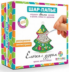 Набор Шар-Папье - Елочка с узором (Шар-Папье, В02533Т2) Набор Шар-Папье - Елочка с узором (Шар-Папье, В02533Т2)