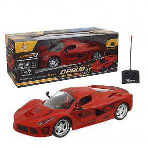 Машина на радиоуправлении Драйв, 1:16, 27 см, свет, матовый красный (1toy, Т13854)