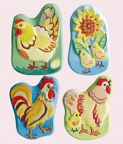 Ваятель. Набор для создания обьемных барельефов на магнитах «Домашние птички» (Фантазер, 707042)