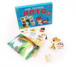 Настольная игра Мое первое лото – Животные (Рыжий кот, ИН-6760)