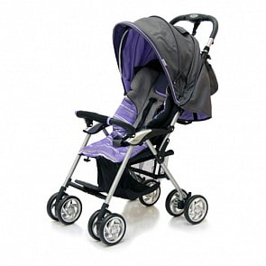 Коляска прогулочная Elegant, Dark Grey/Purple, полоска (Jetem, SC-2_Dark_Grey/Purple_полоска)