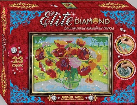 Алмазная мозаика Маки Elite Diamond 