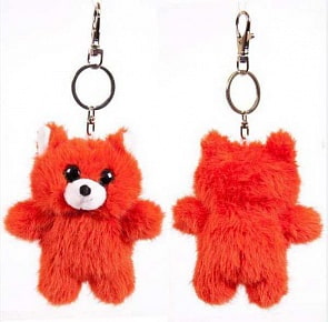 Игрушка мягкая из серии Флэтси Мини - Лиса с подвесом, 9,5 см (Abtoys, M5074)