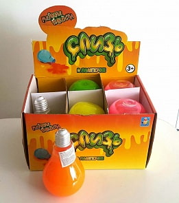 Слайм Мелкие пакости - Слизь в лампочке, неоновые цвета, 300 г (1toy, Т13530) (ассортимент)