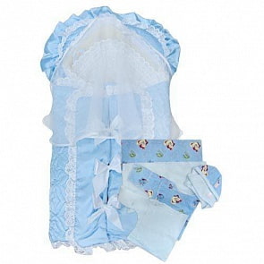 Конверт на выписку Соня-2, 9 предметов, голубой (Золотой Гусь, 11112-z)