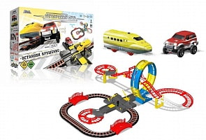 Игровой набор - Железная дорога, свет и звук (Наша Игрушка, SW7653)
