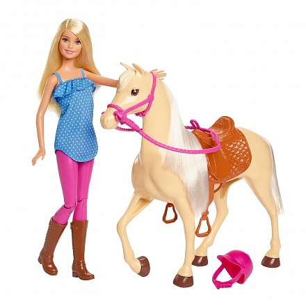 Игровой набор Barbie® - Наездница и лошадь 