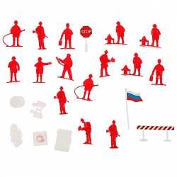 Набор Пожарные: солдатики с инструментами (Играем вместе, ZY572232-R) - миниатюра