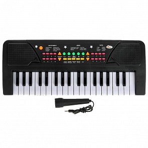 Электронный синтезатор 37 клавиш и микрофон (Играем вместе, ZY822693-R)