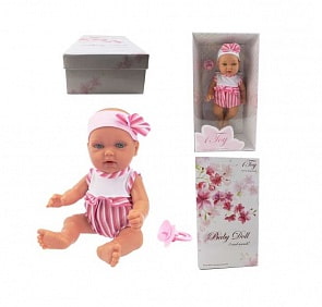 Куколка Baby Doll в полосатом боди, 28 см. (1toy, Т14112)