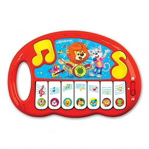 Игрушечное пианино - Волшебные нотки, 20 песенок и мелодий, свет и звук (Азбукварик, 28225-1)