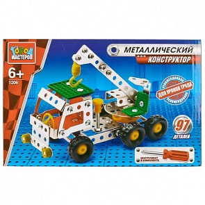Металлический конструктор Город Мастеров – Кран, 97 детали (Город Мастеров, VV-1206-Rsim)