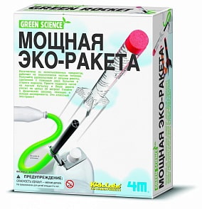 Набор для опыта Green Science - Мощная эко-ракета (4M, 00-03298) Набор для опыта Green Science - Мощная эко-ракета (4M, 00-03298)