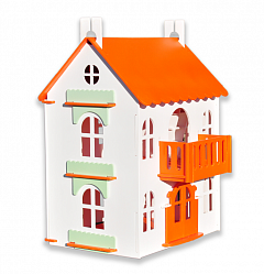 Оранжевый кукольный домик Арина (Woodlines, КДА-004) - миниатюра