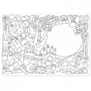 Коврик-раскраска маленький - Веселые ладошки, 48 х 33,5 см (ЯиГрушка, 12259)