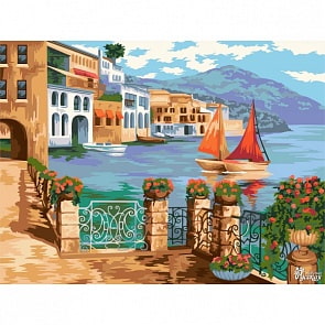 Рисование по номерам на холсте – Кипр, 40 х 50 (Фабрика Творчества, A126)