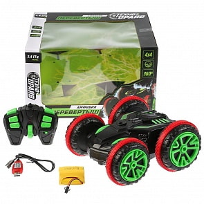 Машина Амфибия перевёртыш на радиоуправлении, с аккумулятором и USB зарядным устройством (Технодрайв, ZY588377-R)