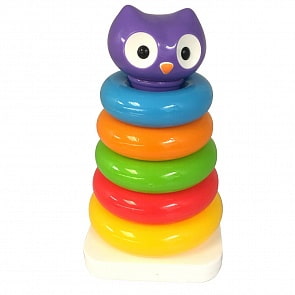 Развивающая игрушка - Пирамида-неваляшка Сова (Kiddieland, KID 057901)
