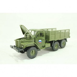 Инерционный военный бортовой грузовик - Урал, световые и звуковые эффекты (Yako Toys, M7711-3D)