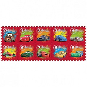 Коврик-пазл «Тачки Дисней» с вырезанными цифрами (Играем вместе, FS-NUM-04-CARSsim)