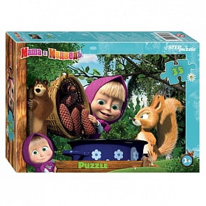 Пазл - Маша и Медведь 2, 35 деталей (Step Puzzle, 91175)