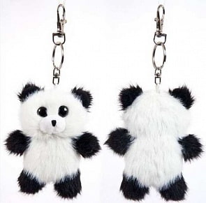 Игрушка мягкая из серии Флэтси Мини - Панда с подвесом, 9,5 см (Abtoys, M5079)