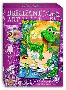 Мозаика со стразами Magic Crystal - Динозаврик (Лапландия, 64535б)