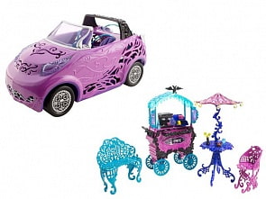 Школа монстров. Автомобиль или кафе MONSTER HIGH (Mattel, Y0425)