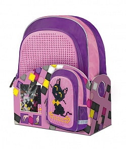 Рюкзак - Котенок c 3-мя картинками для сборки, для девочек (Maxitoys, MT-FU052018-1)