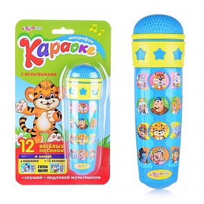 Микрофон - Караоке с мультяшками (Азбукварик, 08006-2/1728)