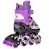 Раздвижные ролики Next со светом размер 29-32 в сумке фиолетовые  - миниатюра №5