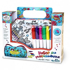 Сумка для раскрашивания с голубым глиттером- Мечты о море (Origami, 02693)