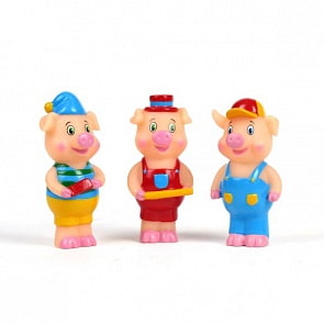 Набор из трёх игрушек для купания - Три поросёнка (Играем вместе, 157RUS-PVC)