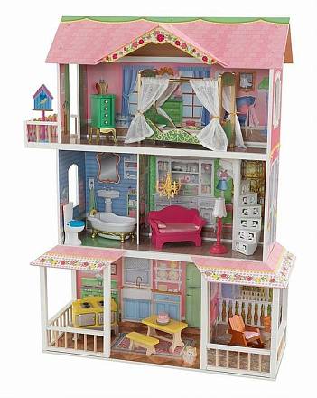 Деревянный дом для Барби Sweet Savannah - Карамельная саванна, с мебелью 